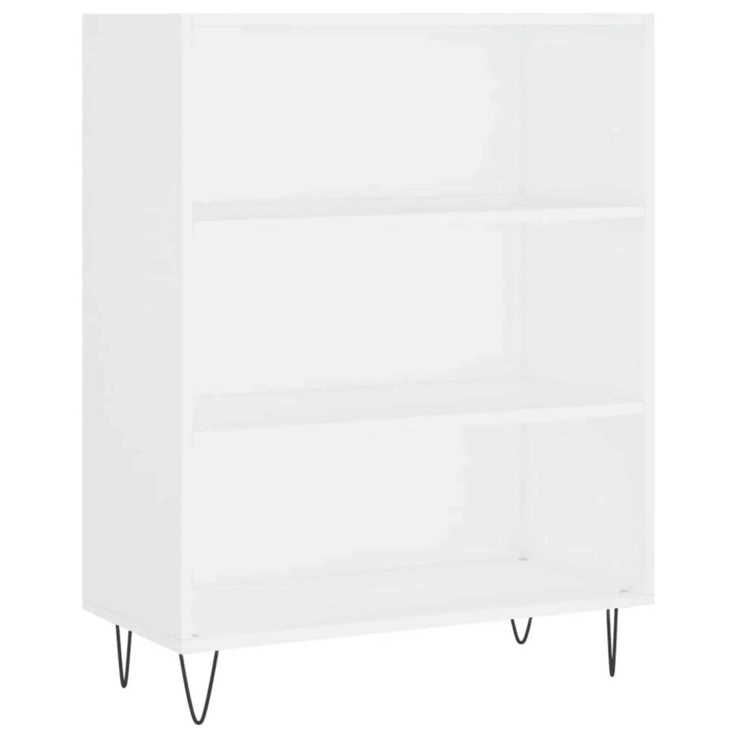 VidaXL Bücherregal Weiß 69,5x32,5x90 cm Metall Holzwerkstoff günstig online kaufen