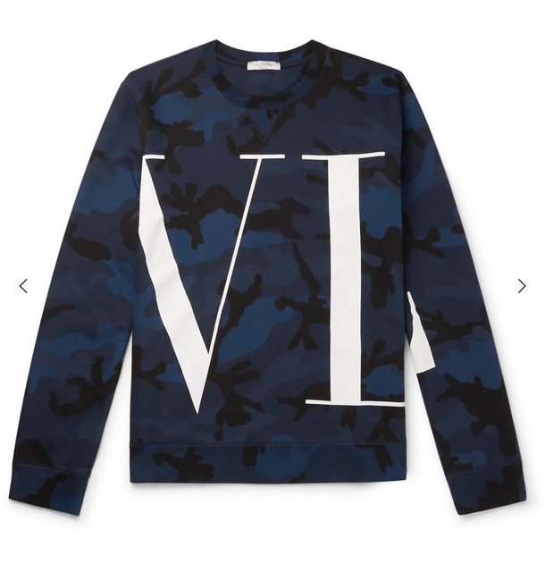 Valentino Sweatshirt VALENTINO CAMOUFLAGE JERSEY LOGO SWEATSHIRT SWEATER PU günstig online kaufen