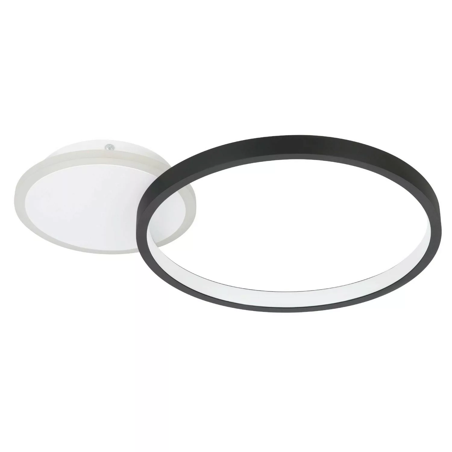 Eglo LED-CCT-Deckenleuchte Gafares 40,5 cm x 29 cm Weiß-Schwarz günstig online kaufen