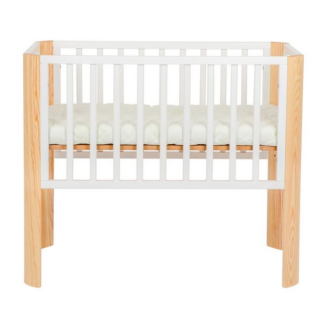 hopsibaby Beistellbett Baby 2in1, Weiß Natur, Aloe Vera Matratze Stubenbett günstig online kaufen