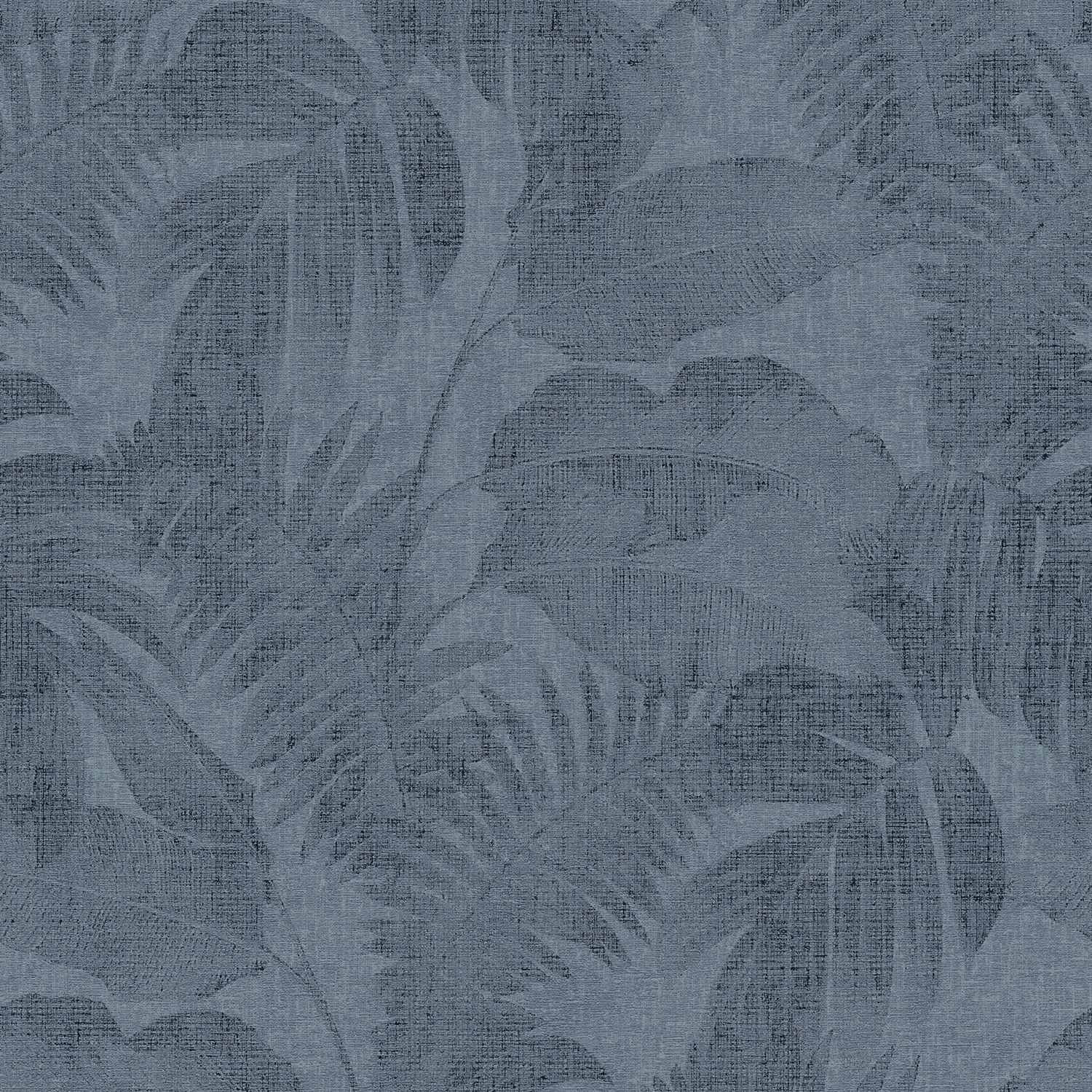 PROFHOME 373965-GU Natur Tapete Floral Matt Blau 0,53 m x 10,05 m 5,33 m2 B günstig online kaufen