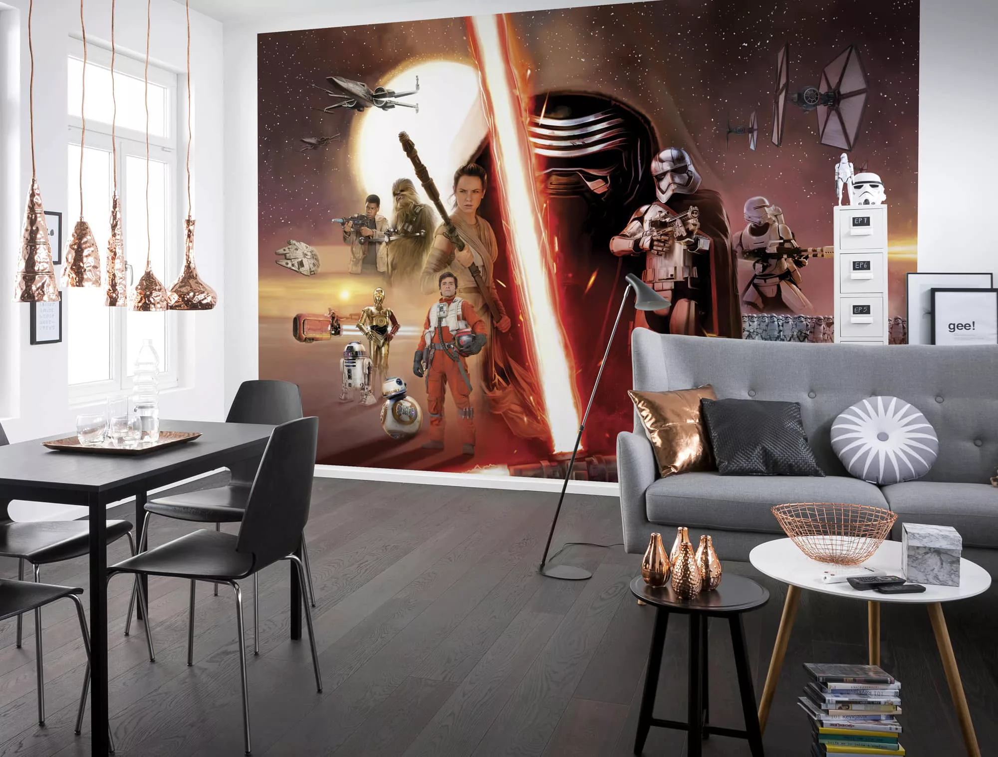 Disney Fototapete Star Wars Braun und Rot 368 x 254 cm 612230 günstig online kaufen