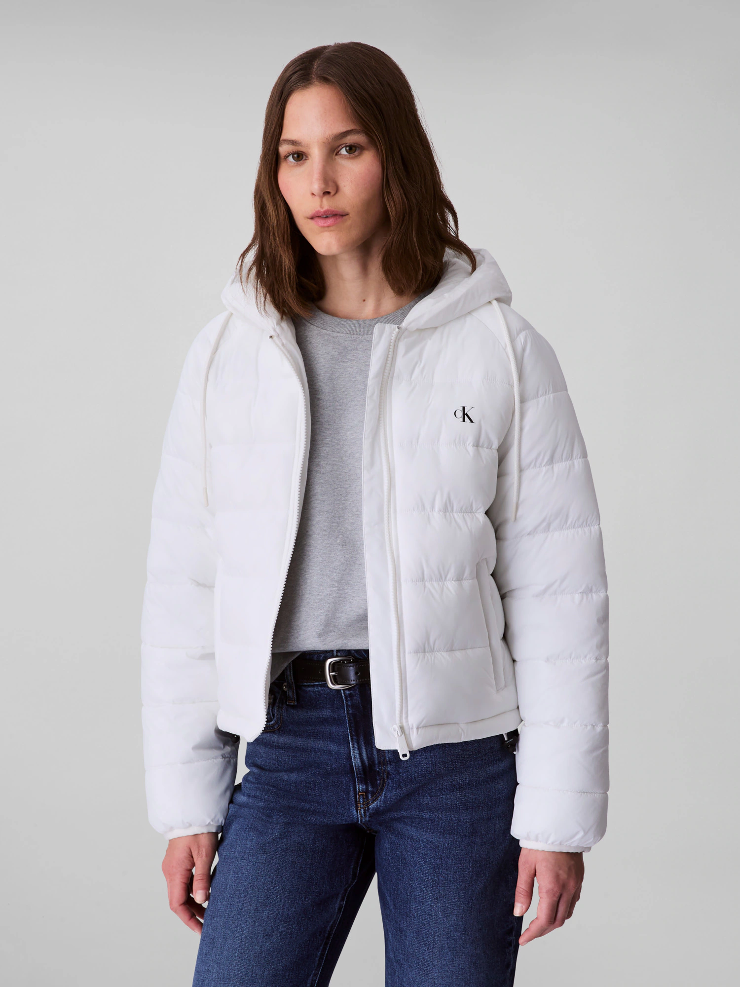 Calvin Klein Jeans Steppjacke "LIGHTWEIGHT LOGO PUFFER", mit Kapuze, Mit Ru günstig online kaufen