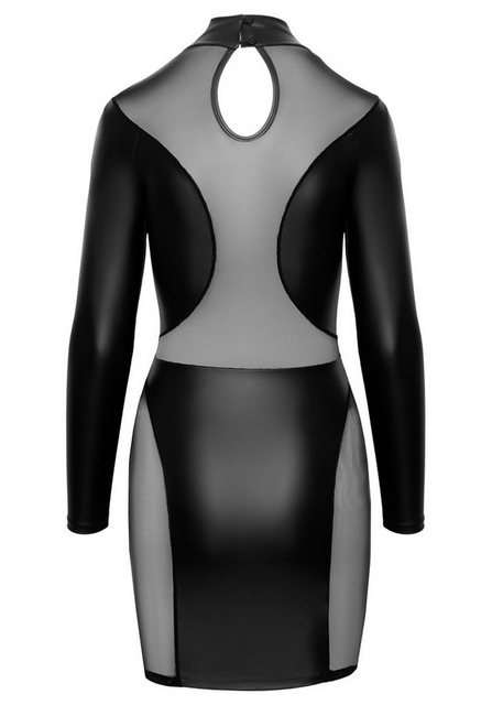 Cottelli Collection Minikleid Wetlook-Kleid transparent - schwarz (1-tlg) M günstig online kaufen