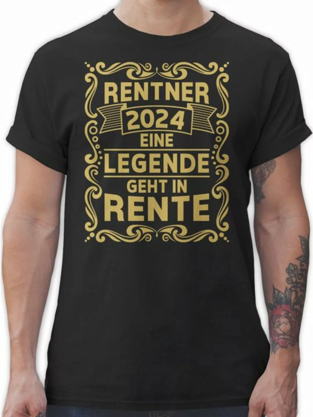 Shirtracer T-Shirt Rentner 2024 Eine Legende geht in Rente Rentner Rente günstig online kaufen