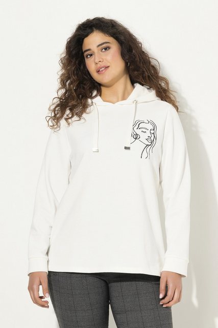 Ulla Popken Hoodie Hoodie Gesicht Classic Kapuze Langarm günstig online kaufen