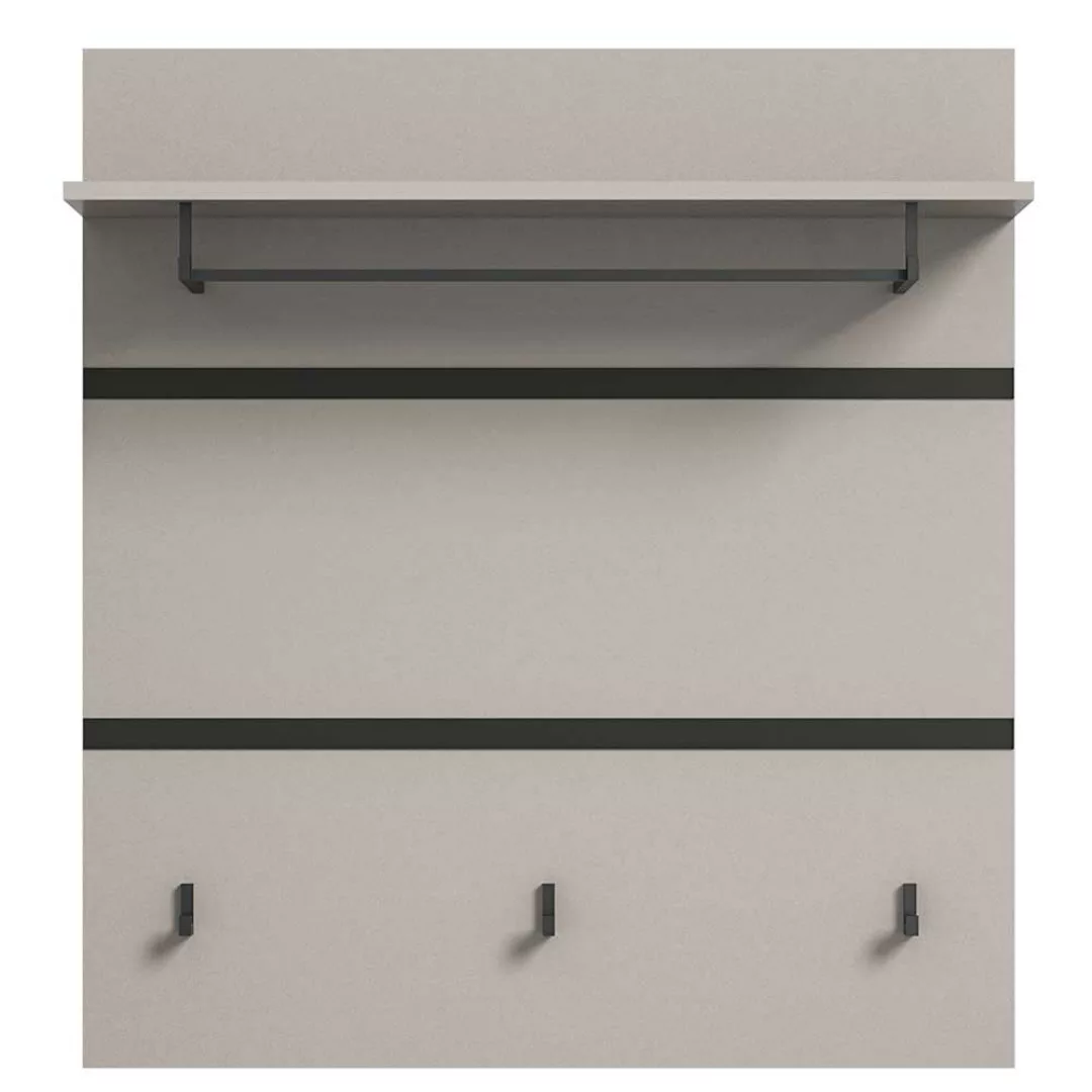 Wandgarderobenleiste Grau in modernem Design 85 cm breit günstig online kaufen