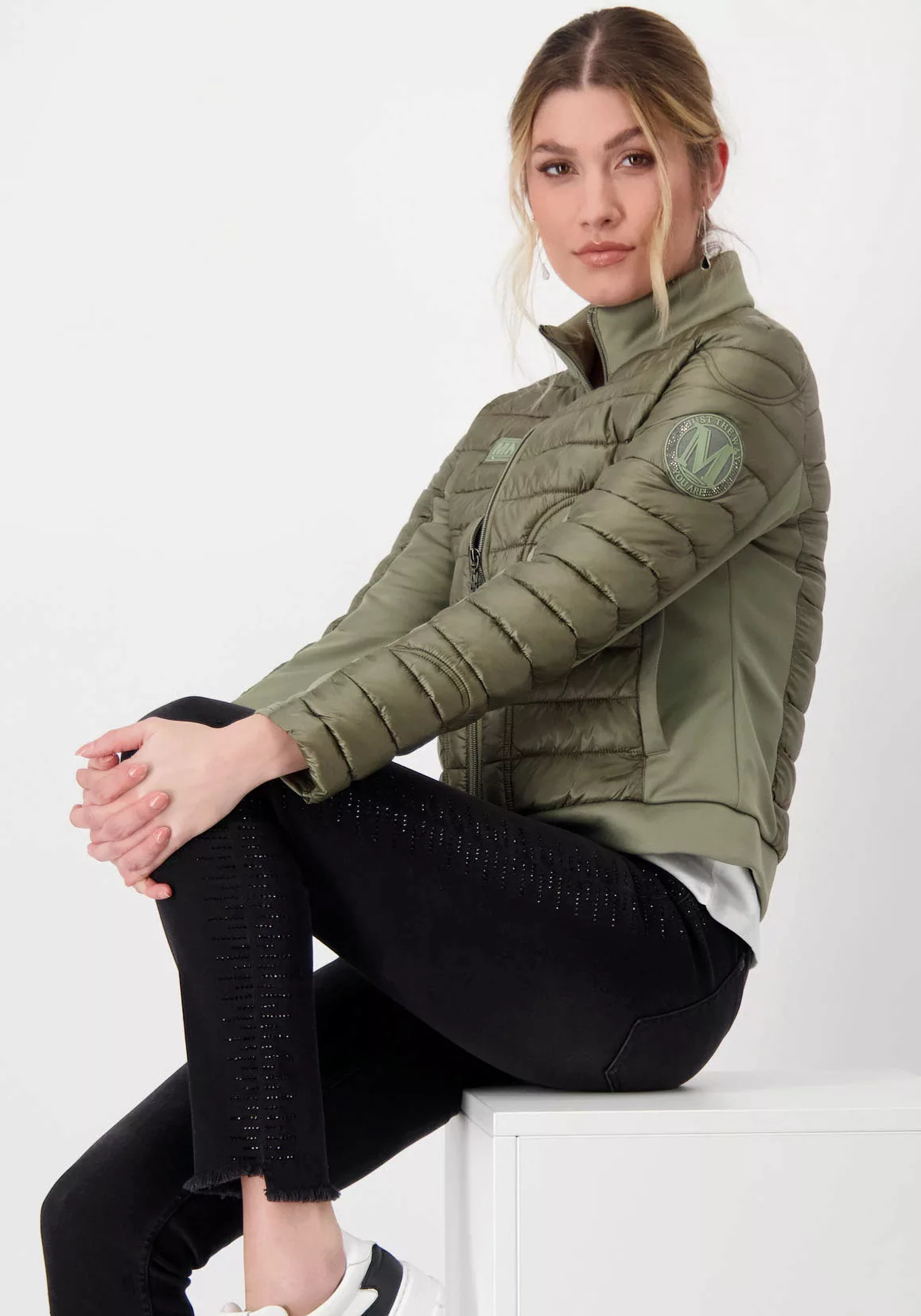 Monari Steppjacke im Materialmix günstig online kaufen