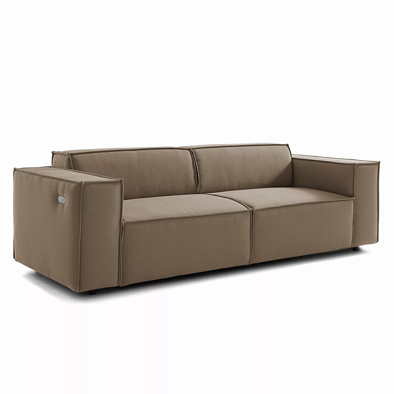 home24 Sofa Kinx 2,5-Sitzer Cappuccino Strukturstoff 223x70x96 cm (BxHxT) M günstig online kaufen