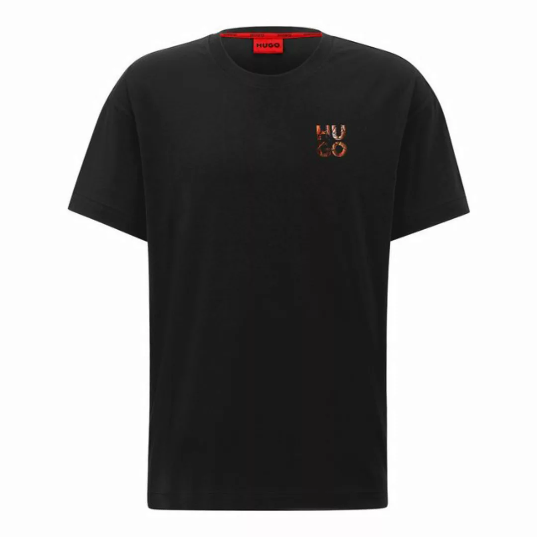 HUGO T-Shirt T-Shirt Rame mit Logoprint in Holografik günstig online kaufen