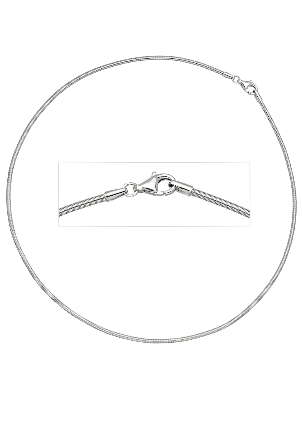 JOBO Halsreif "Kette rhodiniert", 925 Silber 42 cm 2 mm günstig online kaufen