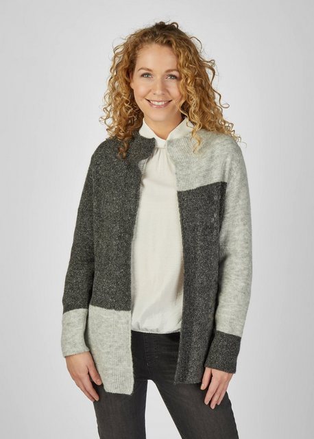 Rabe Strickjacke mit kontrastfarbenen Muster günstig online kaufen