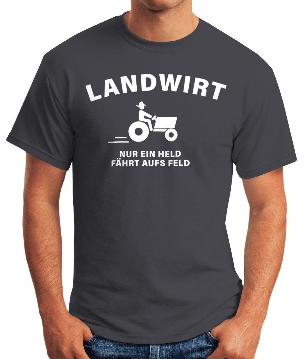 MoonWorks Print-Shirt Landwirt nur ein held günstig online kaufen