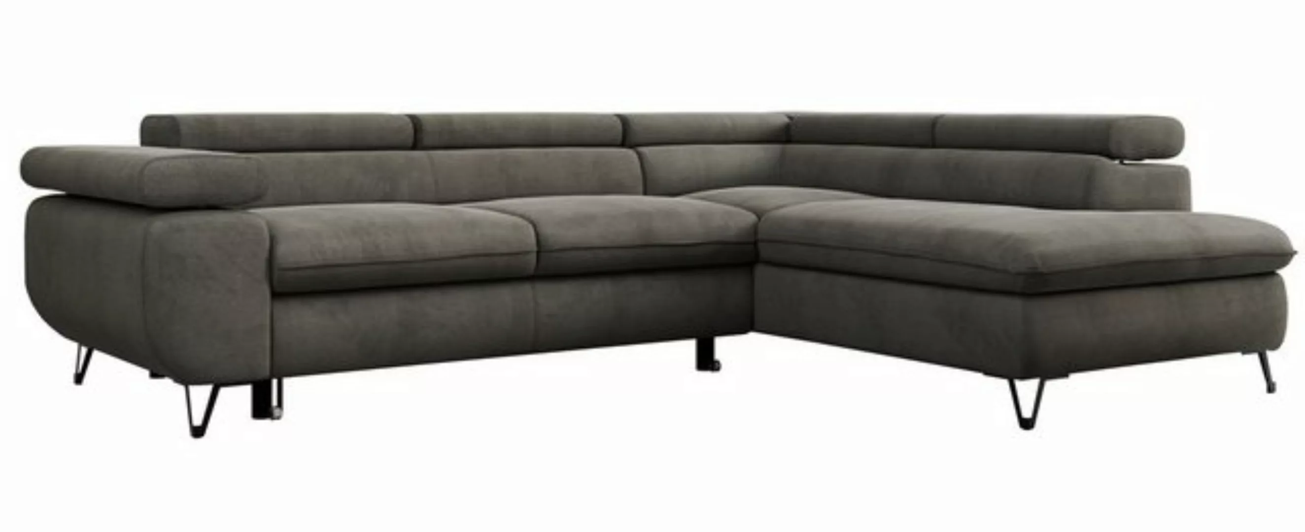 MKS MÖBEL Ecksofa PEDRO L, Set, T30-Schaum, Metallbeinen, Wellenfedern, L-f günstig online kaufen