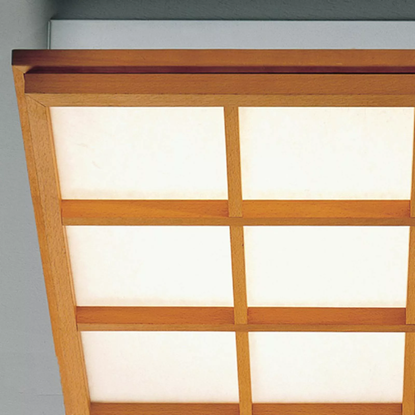 Buchenholz-Deckenleuchte Kioto 9 mit LED günstig online kaufen