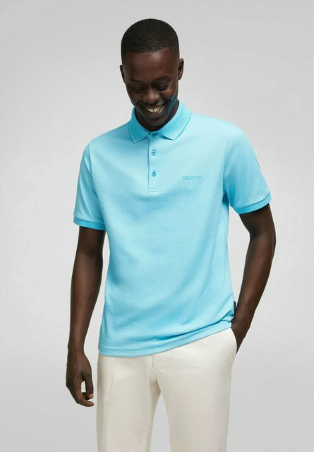 HECHTER PARIS Poloshirt mit farblich abgesetzten Bündchen günstig online kaufen