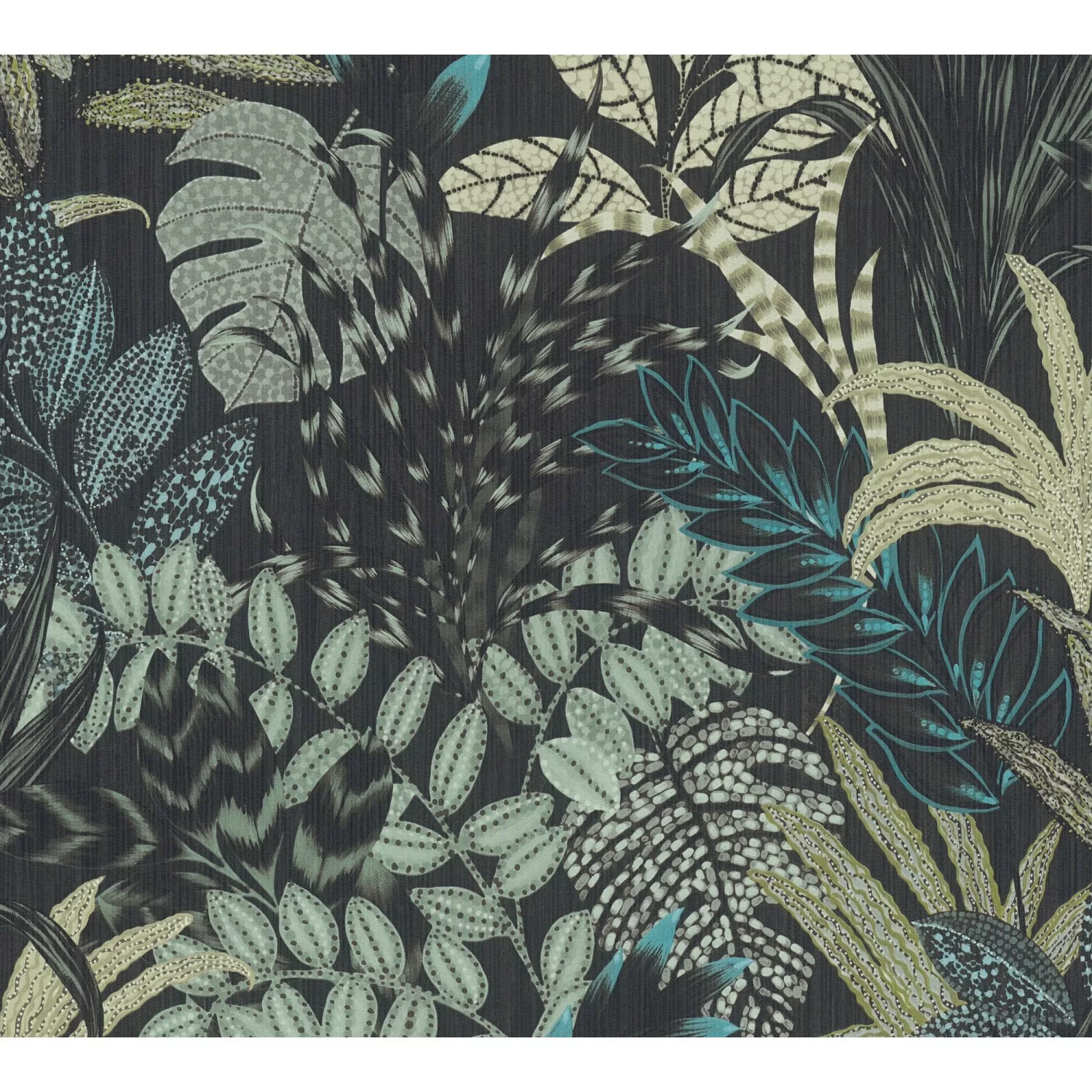 Bricoflor Palmenblätter Tapete Hellgrau Tropical Vliestapete Modern Ideal f günstig online kaufen