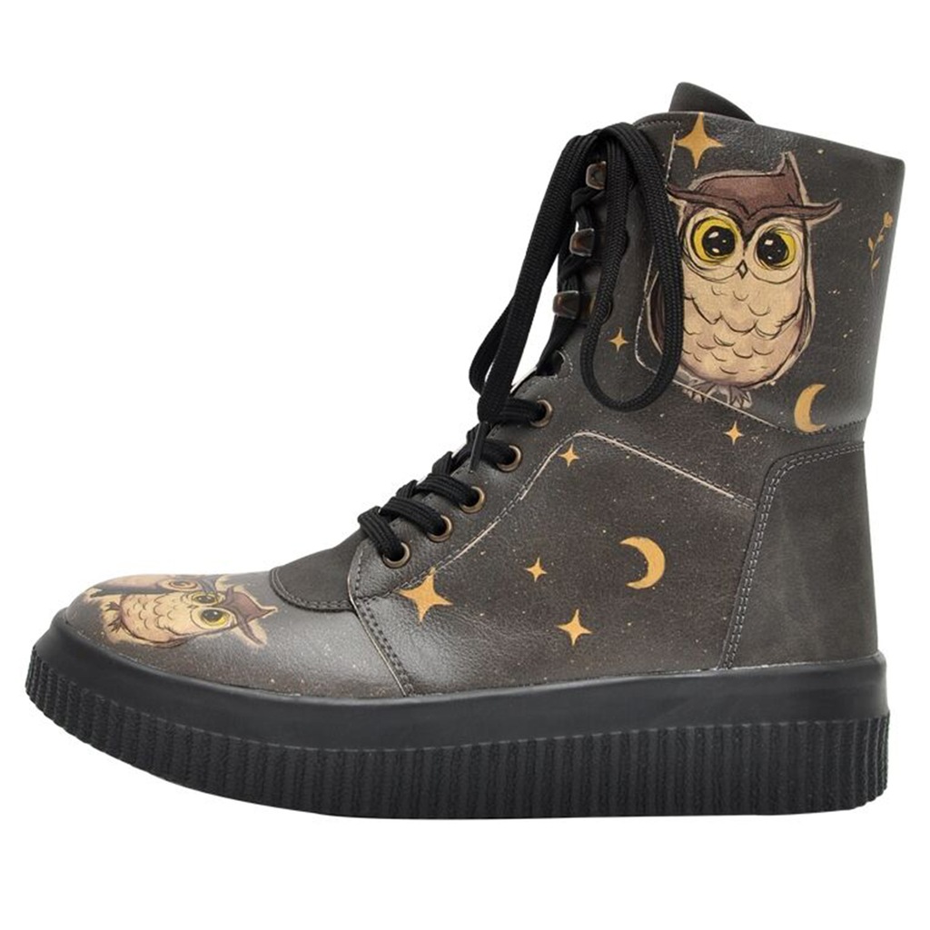 DOGO Schnürboots "Owls Family", Vegan günstig online kaufen