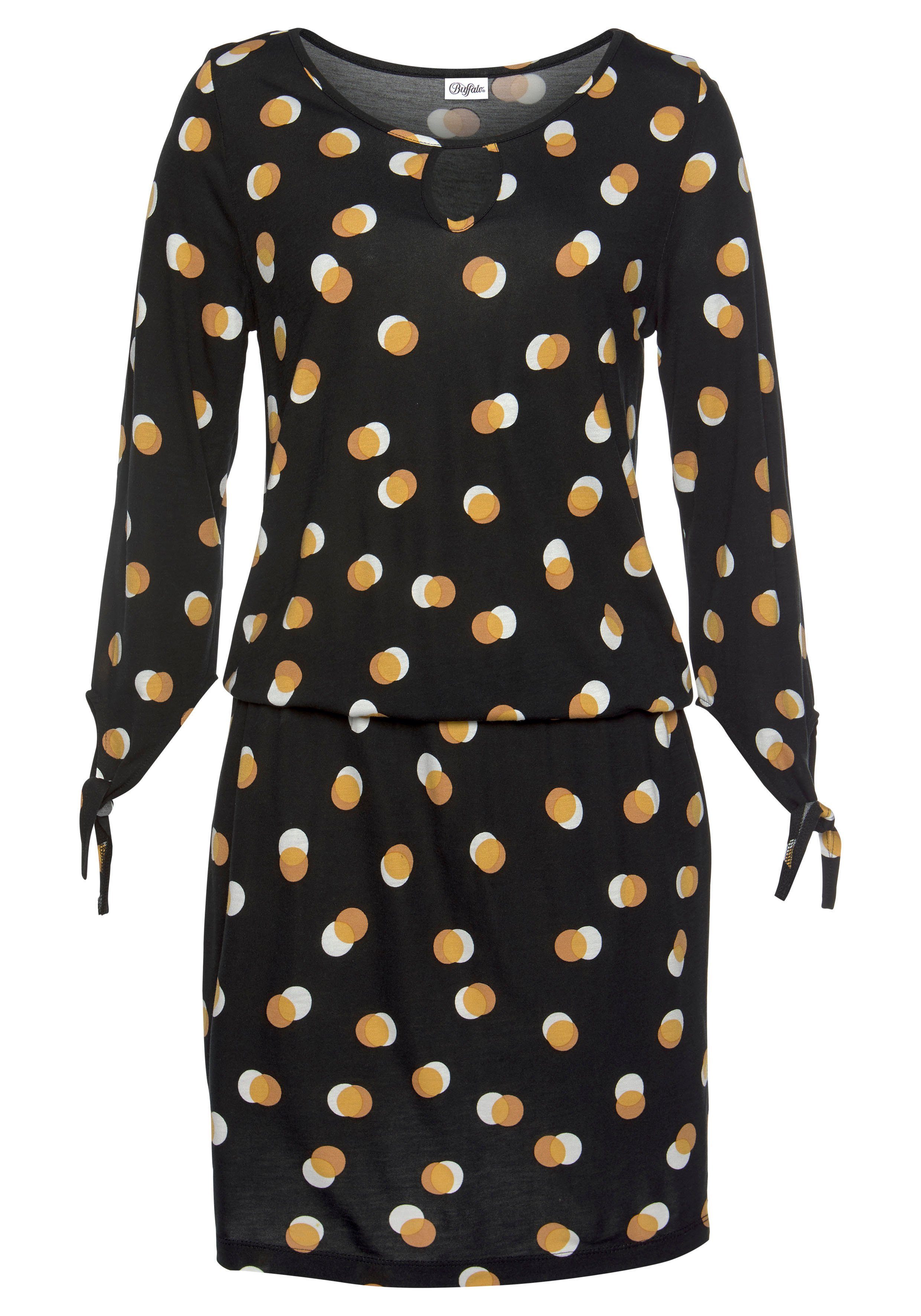 Buffalo Jerseykleid, mit Bändern zum Knoten, kurzes Sommerkleid mit 3/4-Ärm günstig online kaufen