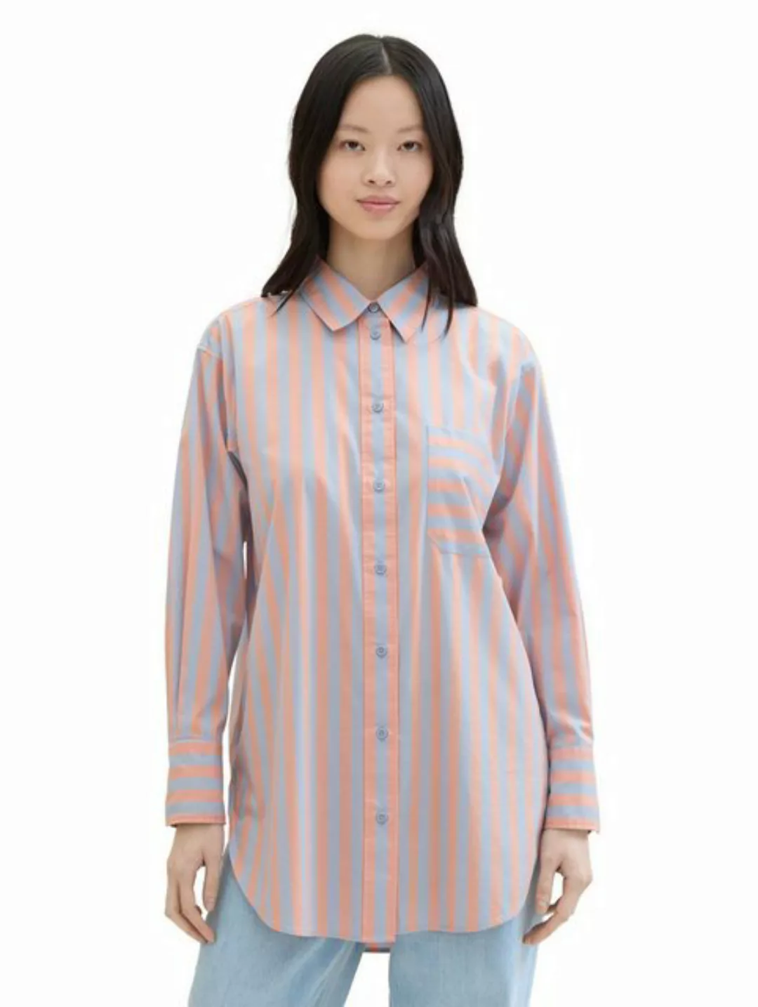 TOM TAILOR Denim T-Shirt long shirt with chest pocket günstig online kaufen
