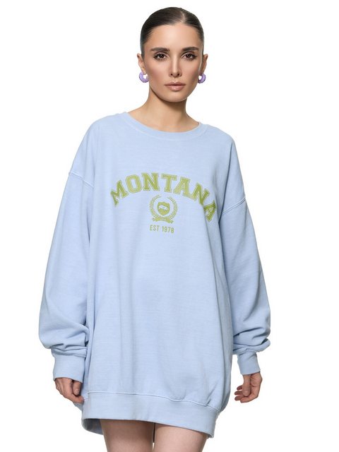 Worldclassca Sweatshirt Worldclassca Oversized Sweatshirt MONTANA Print Lan günstig online kaufen