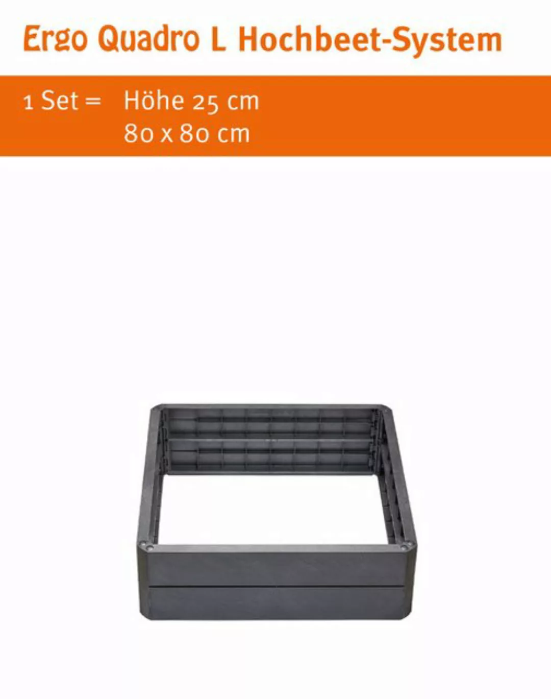 GARANTIA Hochbett ERGO QUADRO L Hochbeet-System Stone 4 Paneele inkl. Verbi günstig online kaufen