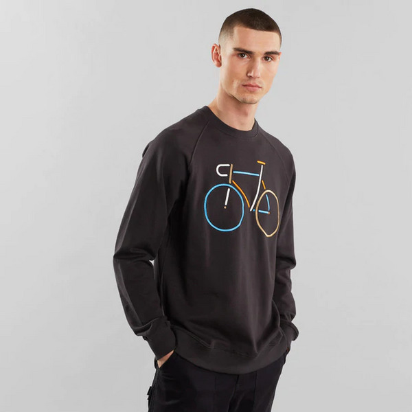 Sweatshirt Malmoe Color Bike Embroidery Grey günstig online kaufen
