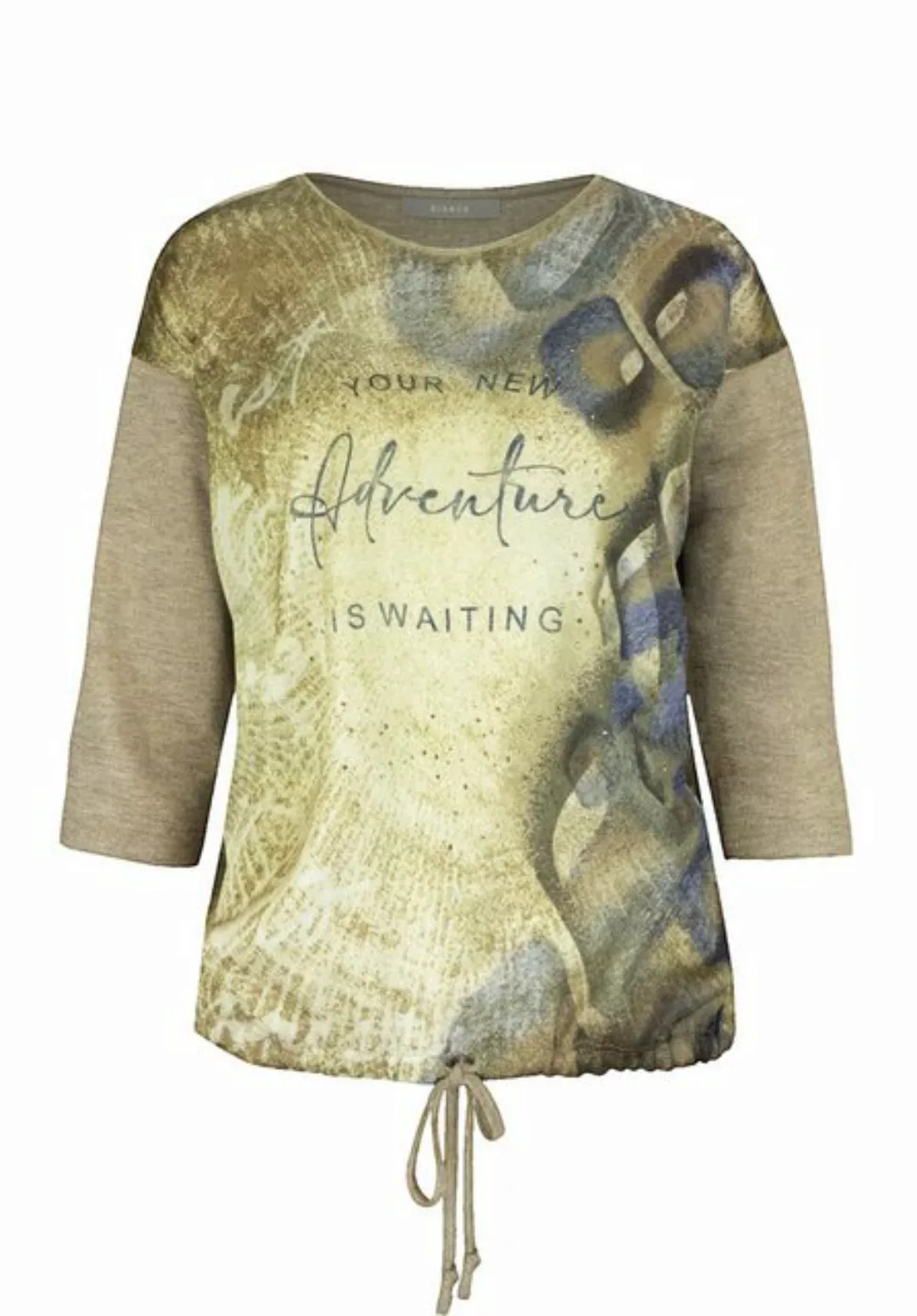 bianca Print-Shirt JULIE mit Frontmotiv und Wording mit Metallic-Effekt günstig online kaufen