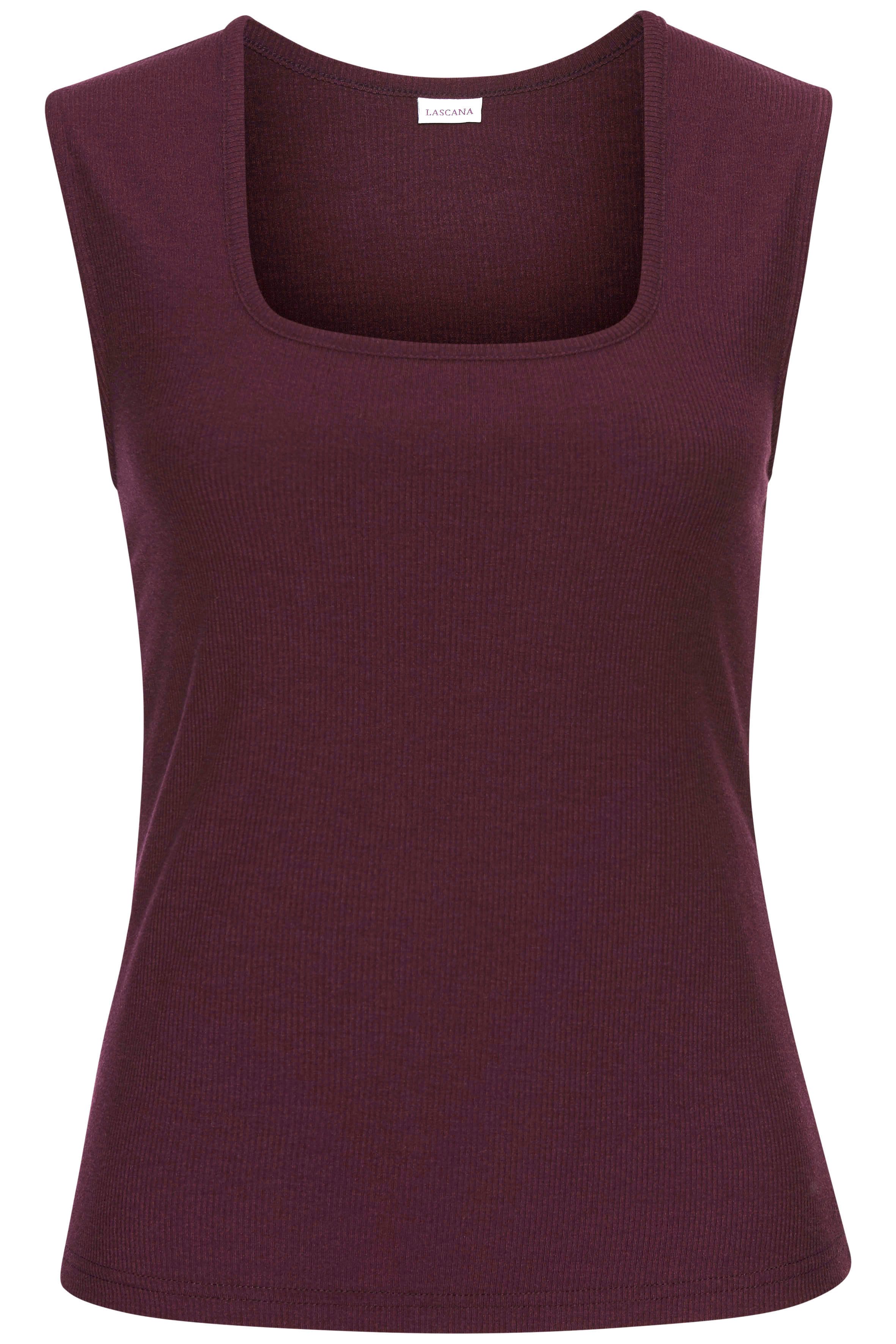 LASCANA Ripptanktop, mit Karree-Ausschnitt, elastisches Damentop, Basic, el günstig online kaufen