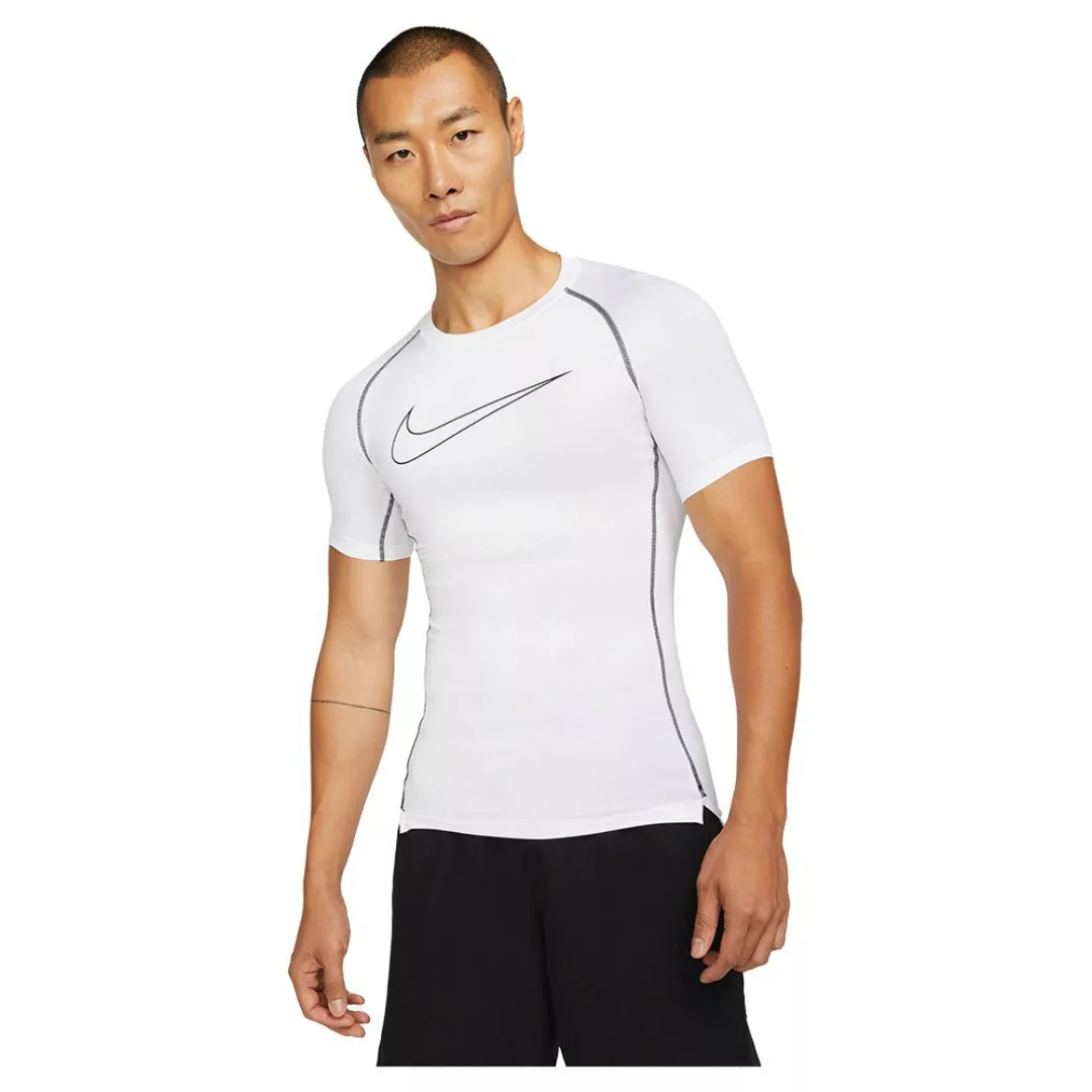 Nike Pro Dri Fit Kurzarm T-shirt 2XL White / Black / Black günstig online kaufen