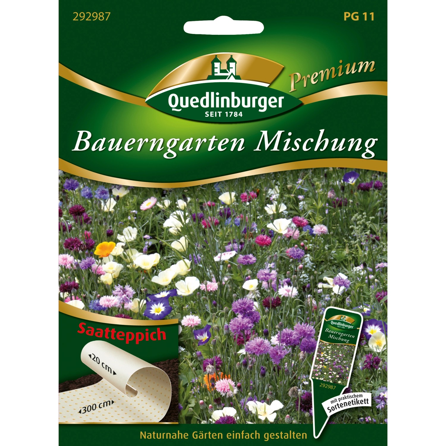 Quedlinburger Bauerngarten Mischung Saatteppich günstig online kaufen