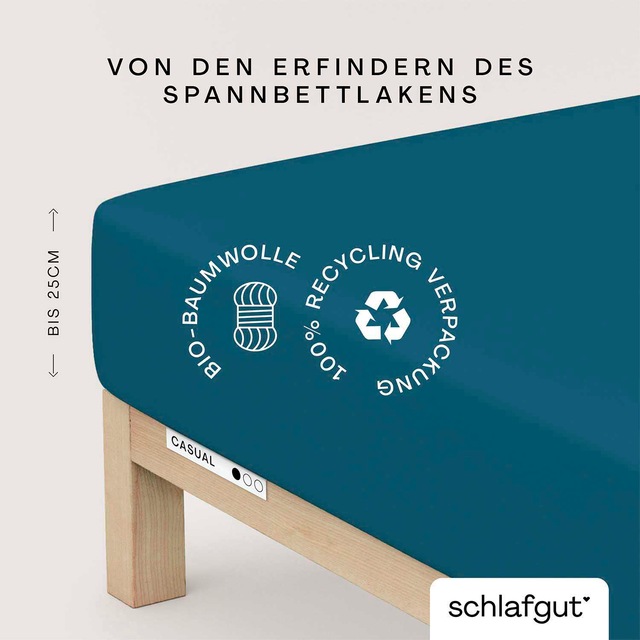 Schlafgut Spannbettlaken »CASUAL u.a. in Gr. 90x200, 140x200 oder 180x200 c günstig online kaufen