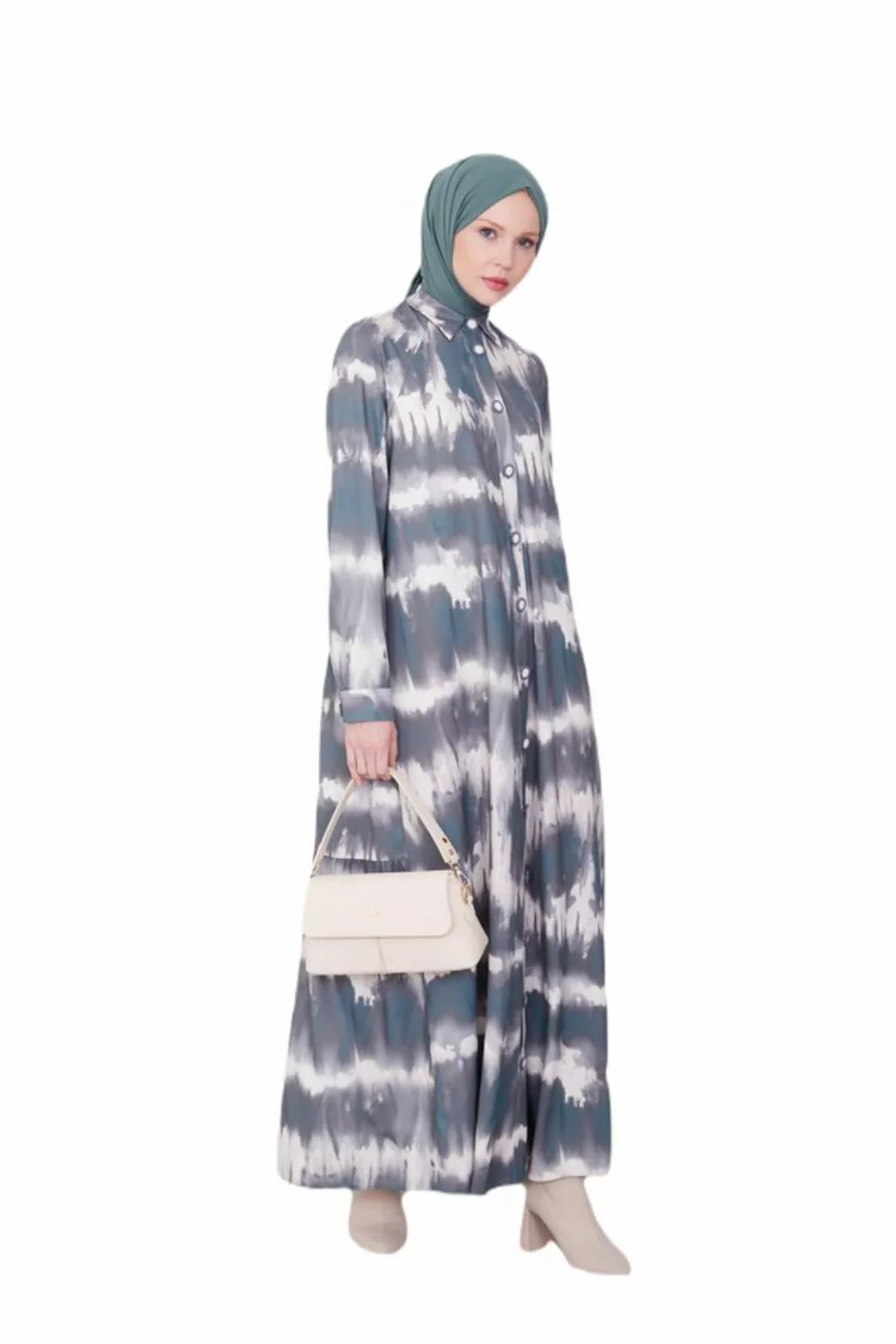 ARMİNE Maxikleid Armine-Kleid mit Knöpfen vorne und Raffdetails hinten – mo günstig online kaufen