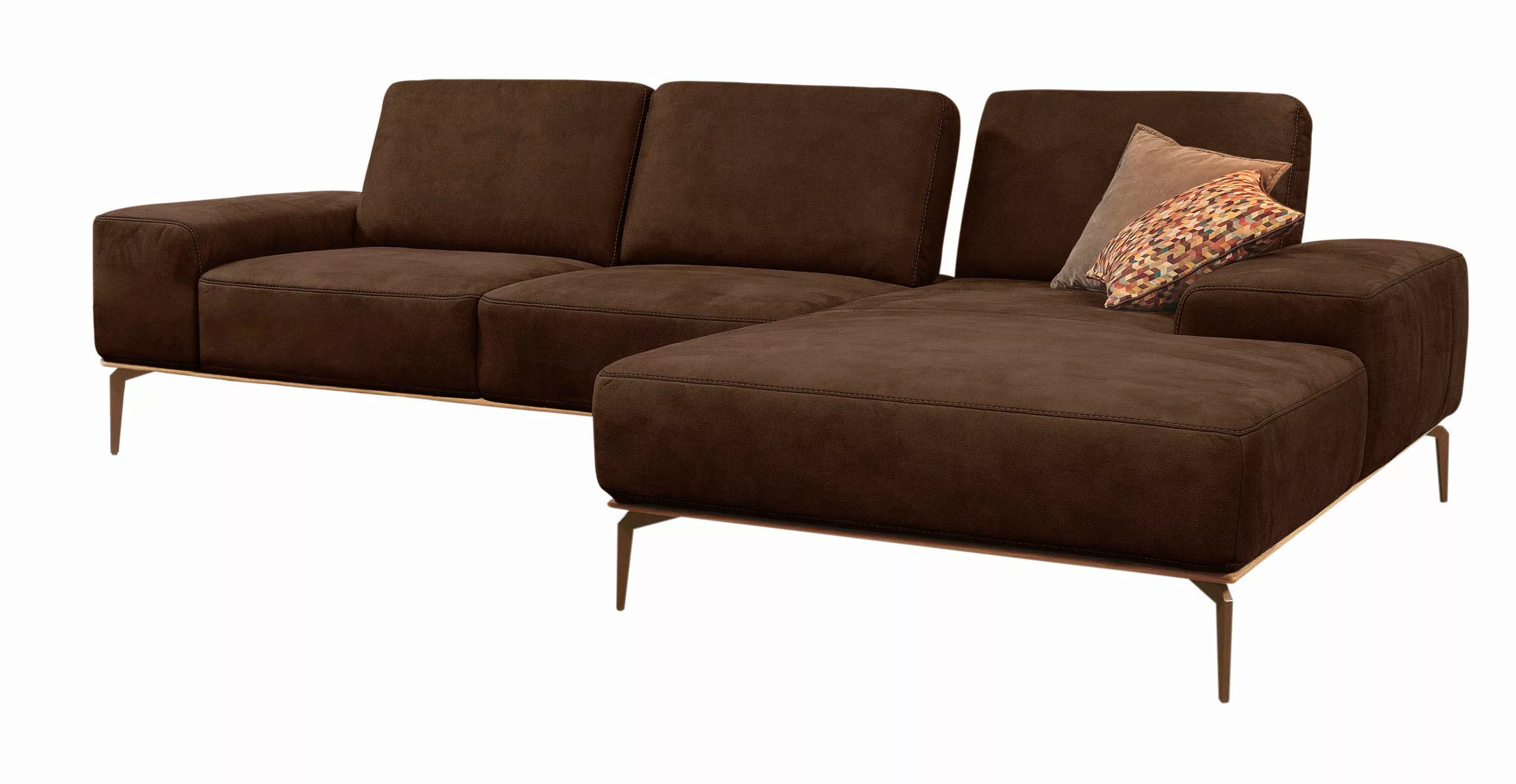 W.SCHILLIG Ecksofa run, mit Holzsockel, Füße in Bronze pulverbeschichtet, B günstig online kaufen