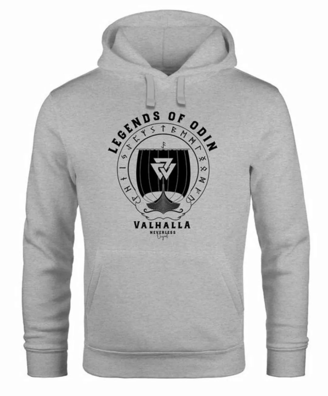 Neverless Hoodie Hoodie Herren Print Legends of Odin Valhalla Vikings Wikin günstig online kaufen