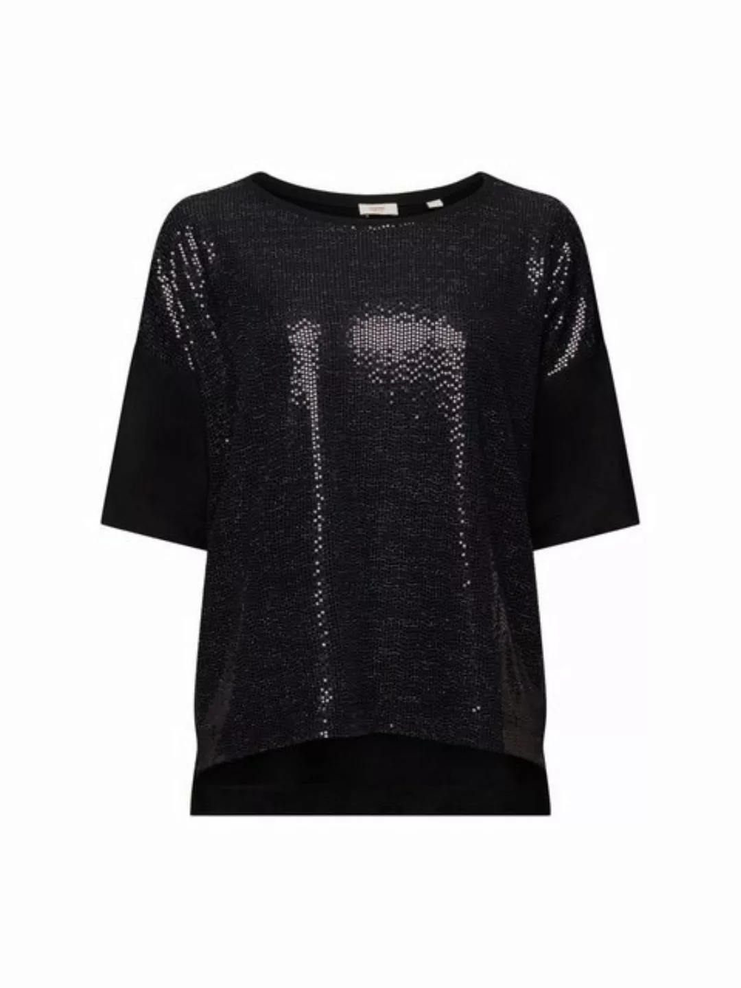 Esprit Collection T-Shirt Oversize-T-Shirt mit Paillettenapplikation (1-tlg günstig online kaufen