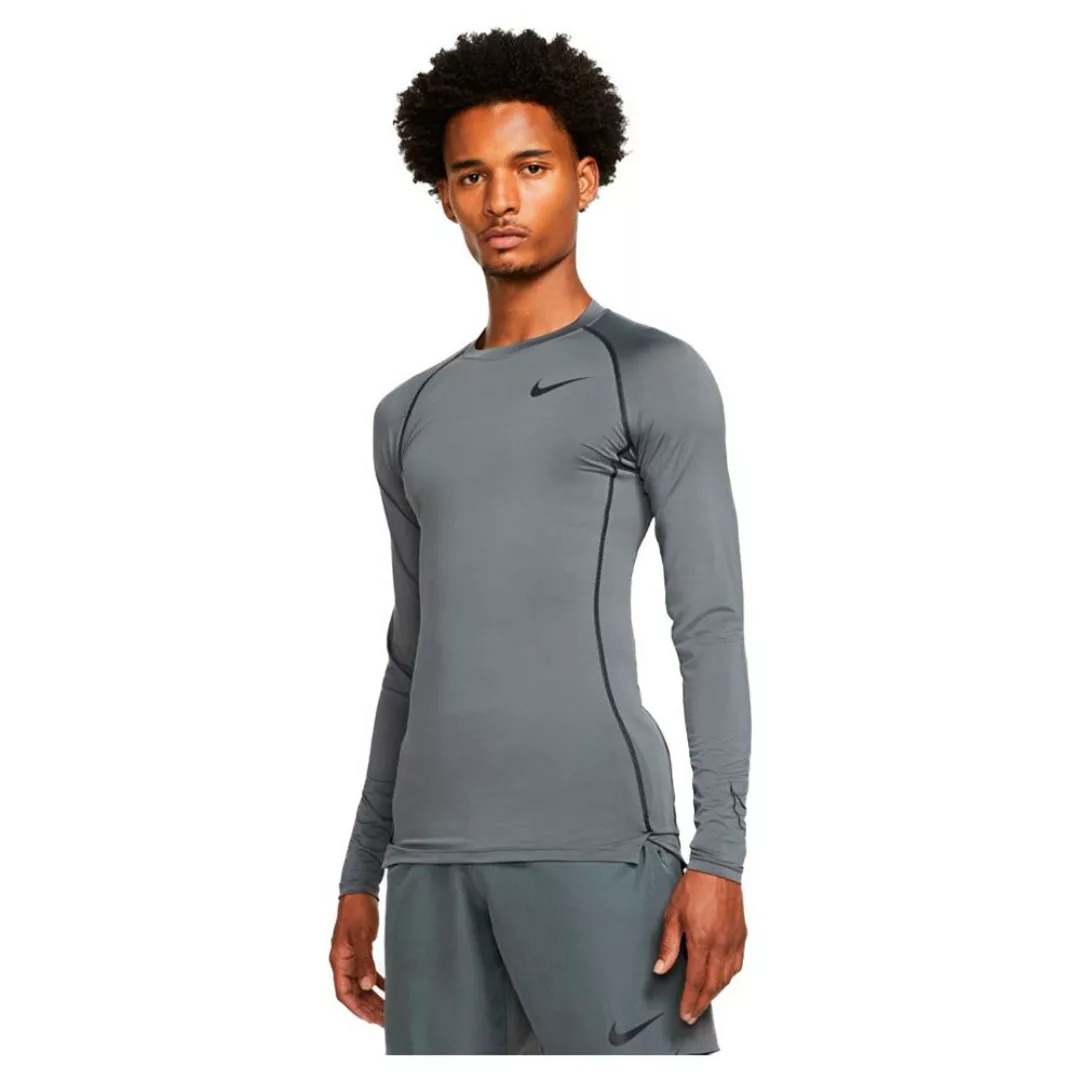 Nike Pro Dri Fit Langarm-t-shirt 2XL Iron Grey / Black / Black günstig online kaufen