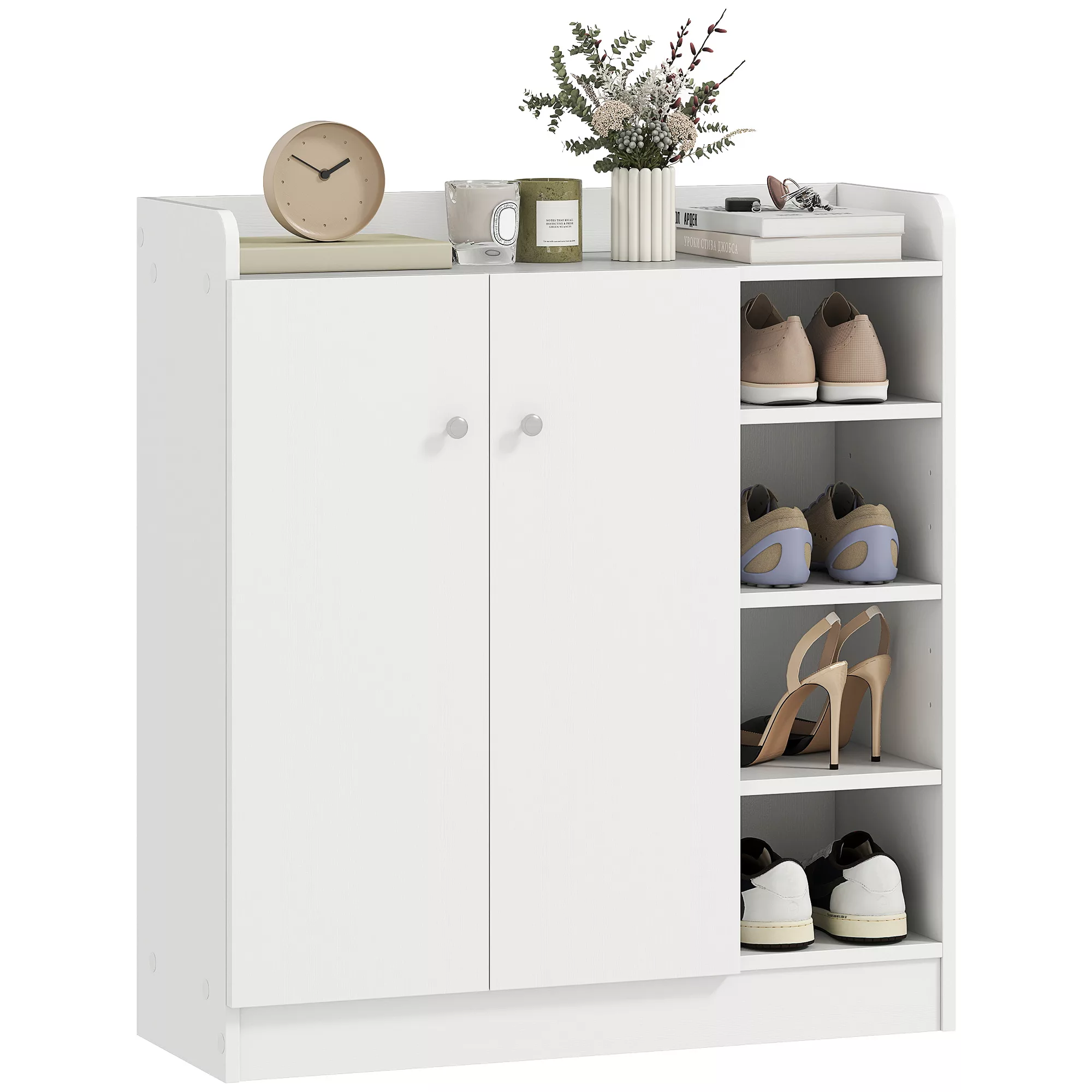 HOMCOM Schuhschrank Schuhregal Allzweckschrank Kommode Dielenschrank Highbo günstig online kaufen