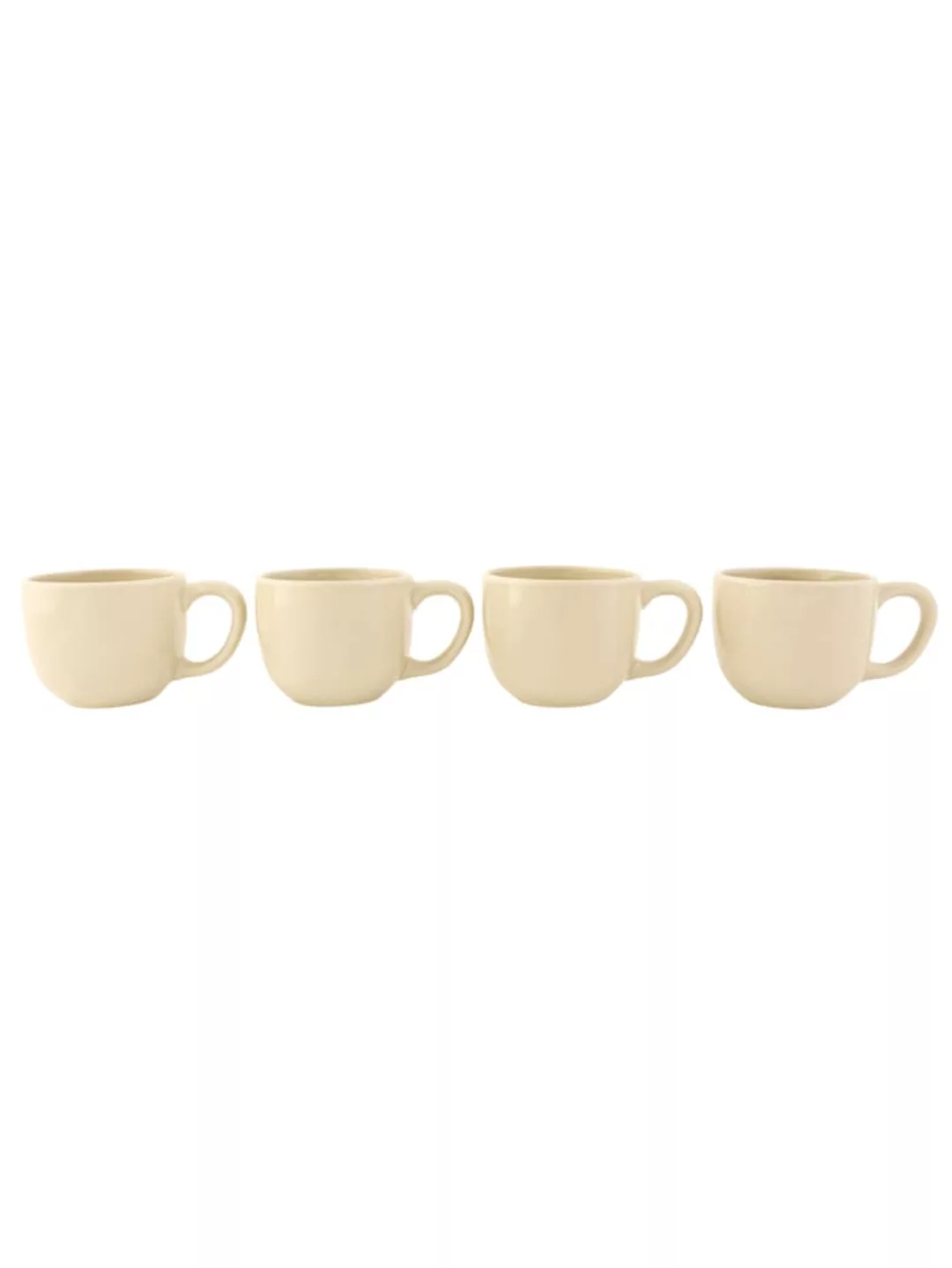Tassen-Set, 4-tlg. impré Creme-Weiß günstig online kaufen