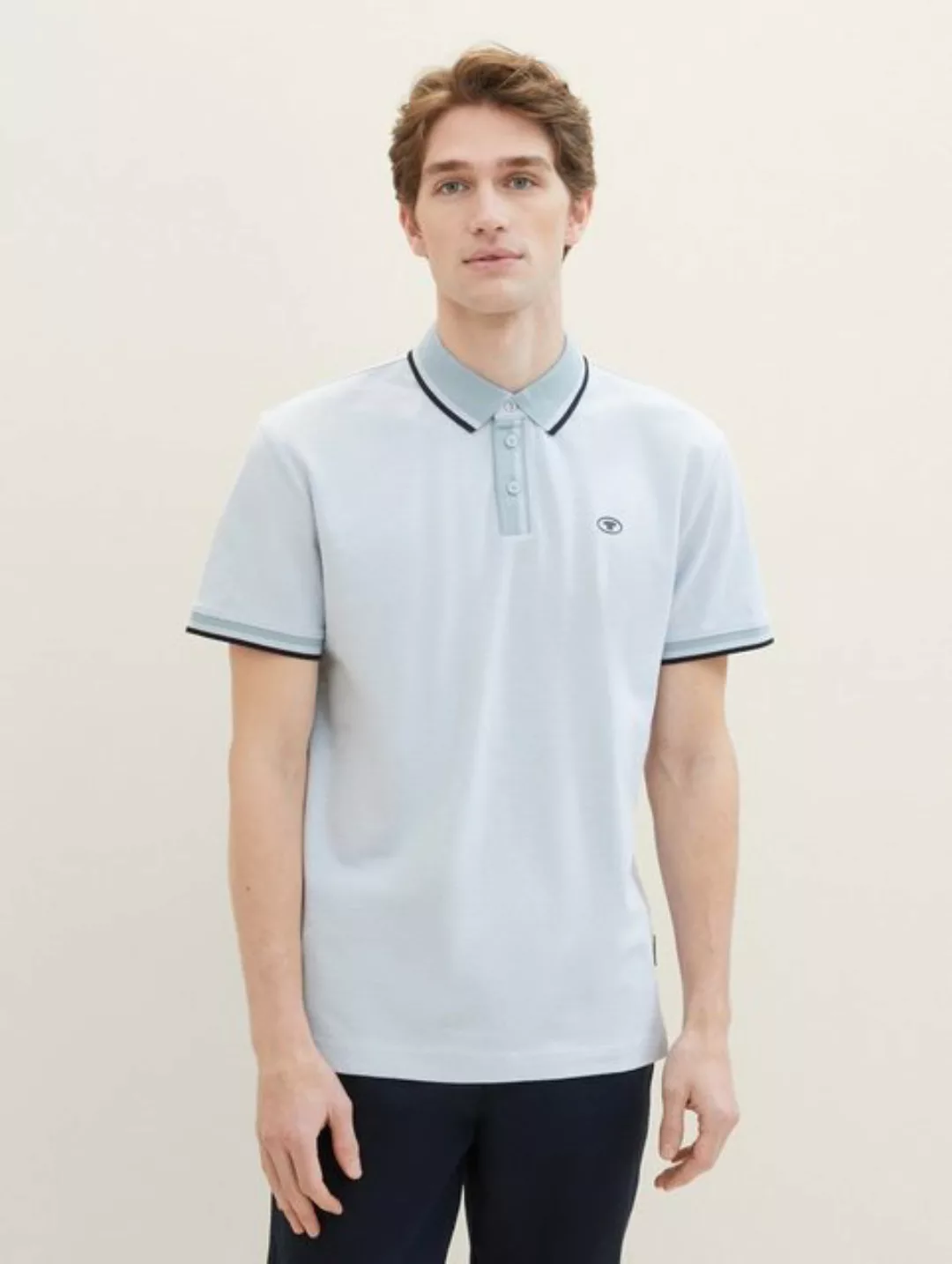 Tom Tailor Herren Poloshirt DETAILED COLLAR - Regular Fit günstig online kaufen