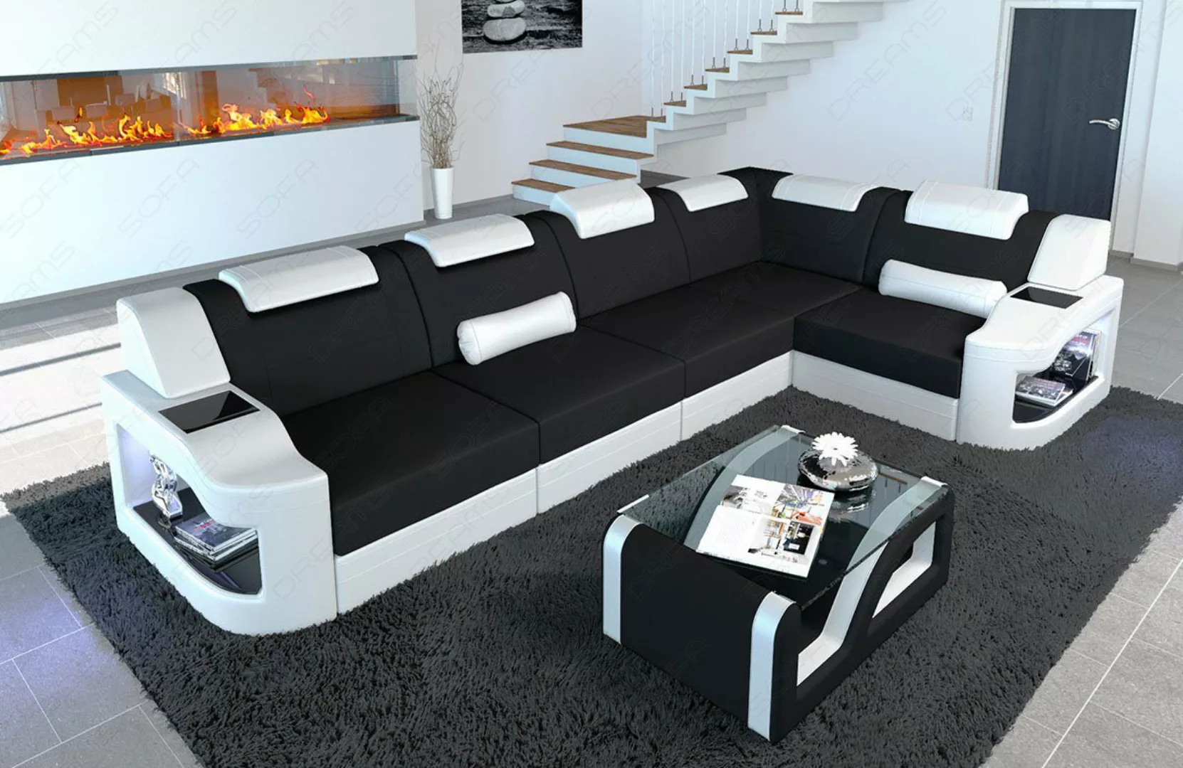 Sofa Dreams Ecksofa Polsterstoff Design Stoff Sofa Padua L Form M Mikrofase günstig online kaufen
