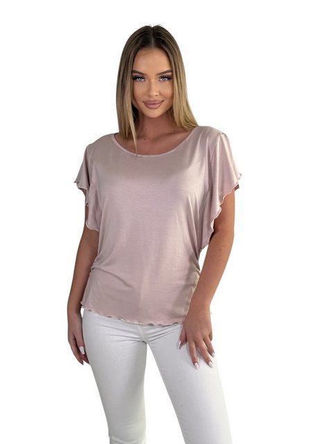 Mississhop Kurzarmshirt Damen T-Shirt Kurzarmshirt Schmetterlingärmeln M.50 günstig online kaufen