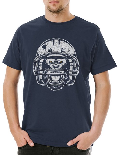 Urban Backwoods Print-Shirt American Football Gorilla Herren T-Shirt Player günstig online kaufen