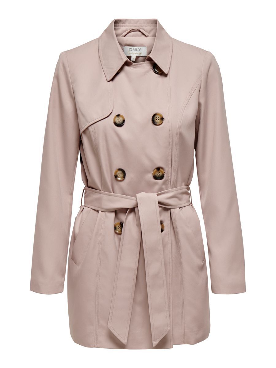 ONLY Doppelreihiger Trenchcoat Damen Pink günstig online kaufen