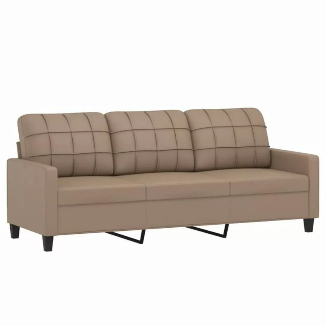 vidaXL Sofa 3-Sitzer Sofa Couch Möbel Cappuccino-Braun 180 cm Kunstleder günstig online kaufen