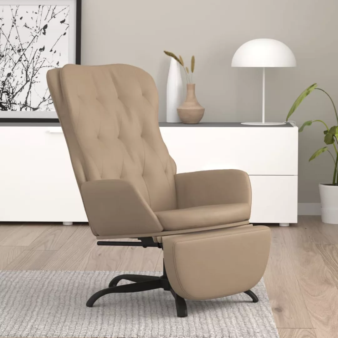 Vidaxl Relaxsessel Mit Fußteil Cappuccino-braun Kunstleder günstig online kaufen