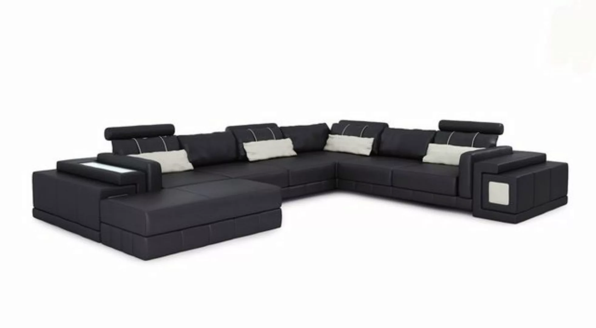 JVmoebel Ecksofa, Ledersofa U-Form Couch Wohnlandschaft Ecksofa Design Mode günstig online kaufen