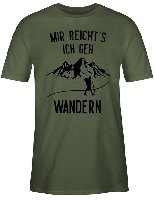 Shirtracer T-Shirt MIr reichts ich geh wandern Berge Wandern Laufen Joggen günstig online kaufen