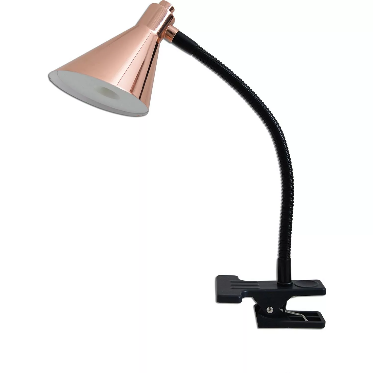 Näve LED-Klemm-Tischleuchte, H32cm, Schirm Ø8,5cm, inkl. Leuchtmittel kupfe günstig online kaufen