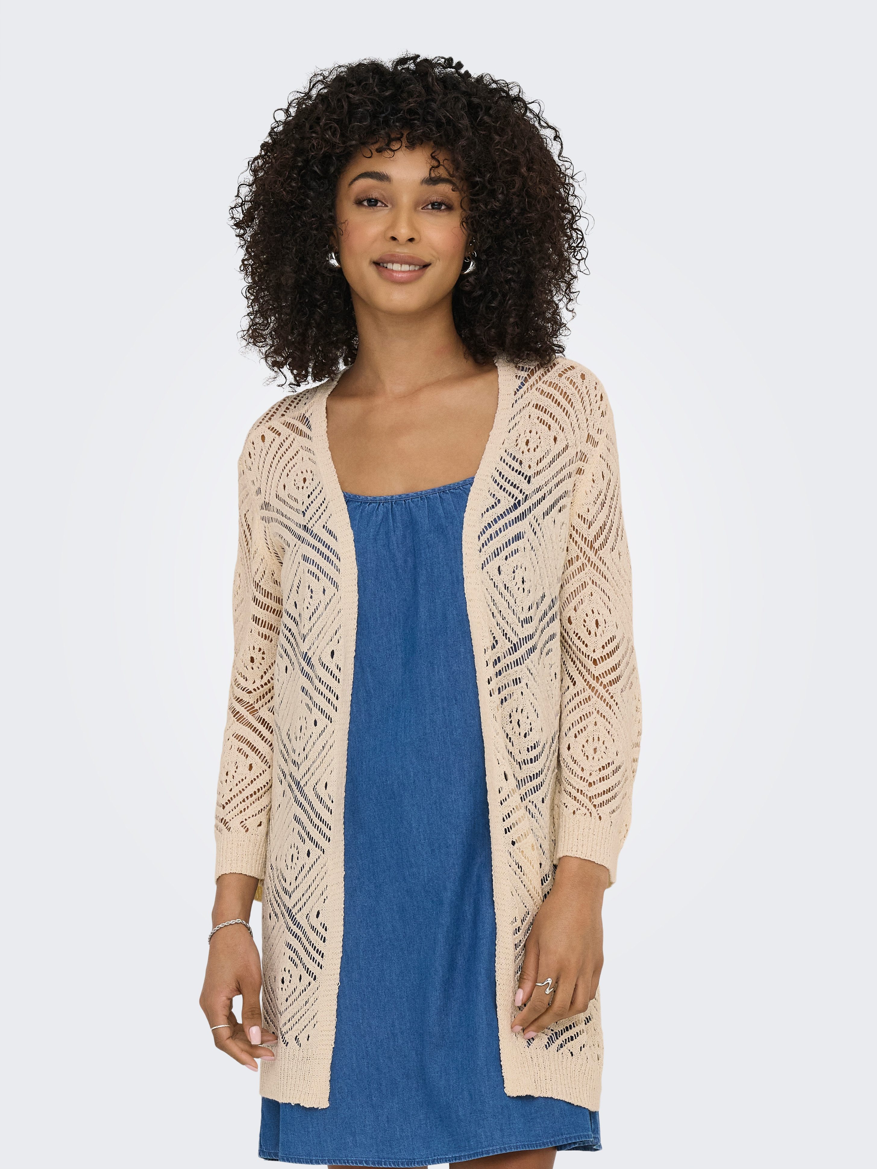 ONLY Strickjacke ONLWISTY 7/8 OPEN CARDIGAN günstig online kaufen